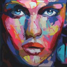 Женский абстрактный портрет Раскраска по номерам акриловыми красками на холсте Color Kit
