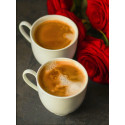 Кофе и розы Алмазная вышивка мозаика Алмазная живопись