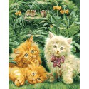 Дружные котята Раскраска ( картина ) по номерам на холсте Iteso