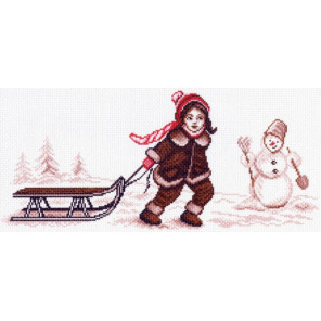  Зимние каникулы Ткань с рисунком для вышивания Матренин Посад 1441