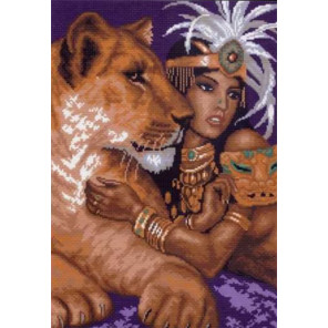  Африканаская любовь Ткань с рисунком для вышивания Матренин Посад 0424