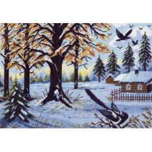  Ранний снег Ткань с рисунком для вышивания Матренин Посад 0645