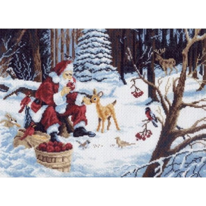 Рождественские подарки Ткань с рисунком для вышивания Матренин Посад 0651