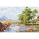 Весенние ручьи Ткань с рисунком для вышивания Матренин Посад