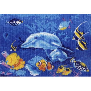  Подводный мир Ткань с рисунком для вышивания Матренин Посад 0688