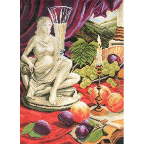  Натюрморт со статуэткой Ткань с рисунком для вышивания Матренин Посад 0786