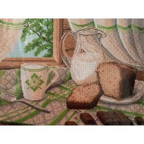  Деревенский завтрак Ткань с рисунком для вышивания Матренин Посад 0787