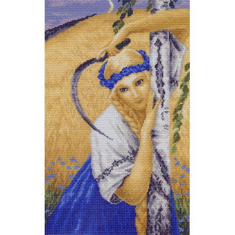  Жница (по мотивам К.Васильева) Ткань с рисунком для вышивания Матренин Посад 0818