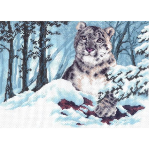  Снежный барс Ткань с рисунком для вышивания Матренин Посад 0820