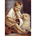 Мальчик (по мотивам А.Венецианова) Ткань с рисунком для вышивания Матренин Посад
