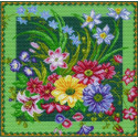 Луговые цветы Ткань с рисунком для вышивания Матренин Посад