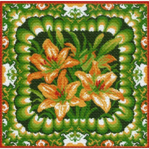  Нежные лилии Ткань с рисунком для вышивания Матренин Посад 0894