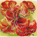 Тигровые лилии Ткань с рисунком для вышивания Матренин Посад