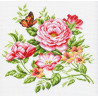  Цветочный ветерок Ткань с рисунком для вышивания Матренин Посад 1244