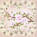 Цветущая сакура Ткань с рисунком для вышивания Матренин Посад