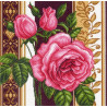  Розовый каприз Ткань с рисунком для вышивания Матренин Посад 1419