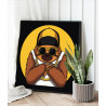  Ленивец в очках и золотой цепью / Животные Раскраска картина по номерам на холсте AAAA-C0024