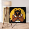  Ленивец в очках и золотой цепью / Животные Раскраска картина по номерам на холсте AAAA-C0024