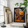 Костюм кота Хэллоуин Happy Halloween Праздник 80х100 Раскраска картина по номерам на холсте