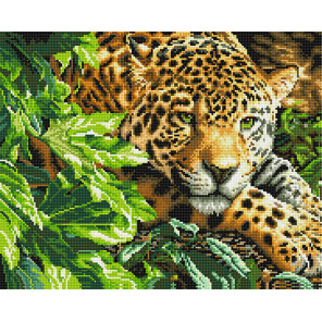  Леопард в чаще Алмазная вышивка мозаика без подрамника GJW006