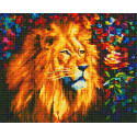 Лев в цветах Алмазная вышивка мозаика без подрамника
