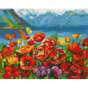  Цветы на берегу Алмазная вышивка мозаика без подрамника GJW4698