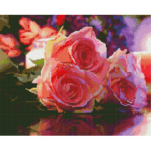  Розовые розы Алмазная вышивка мозаика без подрамника GJW3466