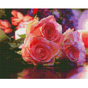 Розовые розы Алмазная вышивка мозаика без подрамника