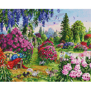  Цветущий сад Алмазная вышивка мозаика без подрамника GJW4833