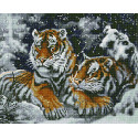 Тигры отдыхают Алмазная вышивка мозаика без подрамника