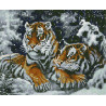  Тигры отдыхают Алмазная вышивка мозаика без подрамника GJW4824