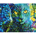 Кошка в особых цветах Алмазная вышивка мозаика без подрамника