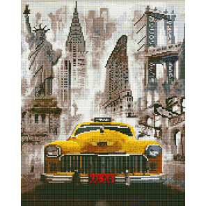  Такси в Нью-Йорке Алмазная вышивка мозаика без подрамника GJW5488