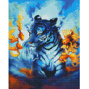 Синий тигр Алмазная вышивка мозаика без подрамника