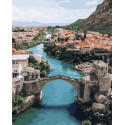 Мостар. Босния и Герцеговина Раскраска картина по номерам на холсте