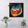  Тигр в радужных очках / Животные / Символ года Раскраска картина по номерам на холсте AAAA-C0031