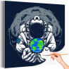  Земля в заботливых руках / Космос Раскраска картина по номерам на холсте AAAA-C0054