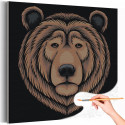 Бурый медведь / Животные Раскраска картина по номерам на холсте
