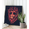  Красный лев в очках / Животные 80х80 см Раскраска картина по номерам на холсте AAAA-C0078-80x80