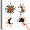  Солнце и луна / Медитация, йога Раскраска картина по номерам на холсте AAAA-C0333