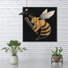Боевая пчела 80х80 Раскраска картина по номерам на холсте