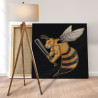 Боевая пчела 80х80 Раскраска картина по номерам на холсте