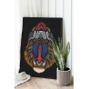 Яркая обезьяна / Животные 80х100 см Раскраска картина по номерам на холсте с неоновой краской