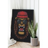  Рычащий лев темных очках / Животные Раскраска картина по номерам на холсте AAAA-C0109