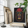 Рычащий лев темных очках / Животные 100х125 см Раскраска картина по номерам на холсте