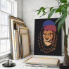  Лев в кепке со шрамом / Животные Раскраска картина по номерам на холсте AAAA-C0137