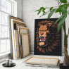 Рычащий лев / Животные 80х100 см Раскраска картина по номерам на холсте AAAA-C0138-80x100