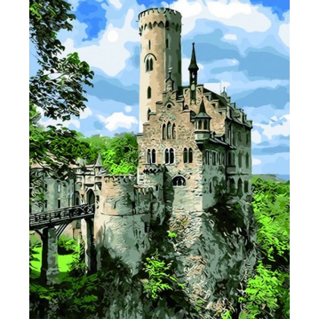 Рыцарский замок Раскраска по номерам акриловыми красками на холсте Color Kit