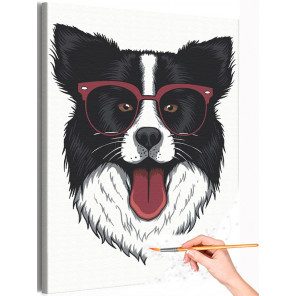  Колли / Животные / Собаки Раскраска картина по номерам на холсте AAAA-C0156