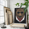  Медведь в темных очках / Животные 100х125 см Раскраска картина по номерам на холсте AAAA-C0172-100x125